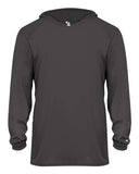 Badger Youth B-Core Long Sleeve Hooded T-Shirt