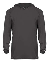 Badger Youth B-Core Long Sleeve Hooded T-Shirt