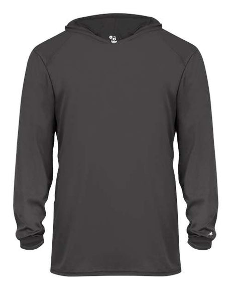 Badger Youth B-Core Long Sleeve Hooded T-Shirt