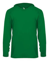 Badger Youth B-Core Long Sleeve Hooded T-Shirt