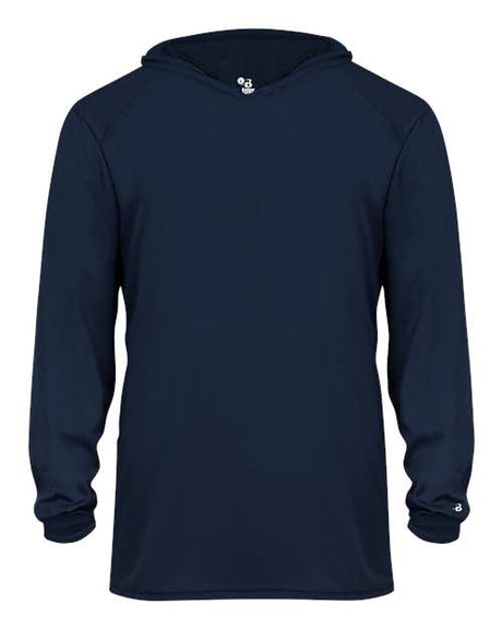 Badger Youth B-Core Long Sleeve Hooded T-Shirt