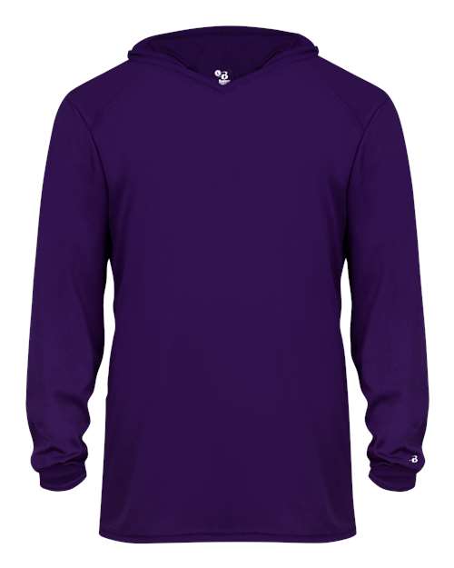 Badger Youth B-Core Long Sleeve Hooded T-Shirt
