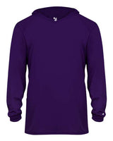 Badger Youth B-Core Long Sleeve Hooded T-Shirt