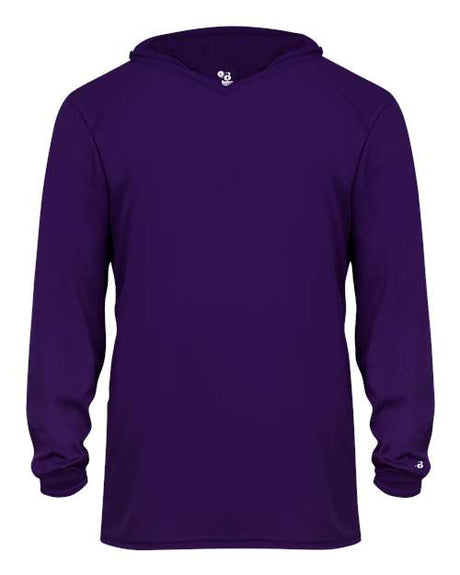 Badger Youth B-Core Long Sleeve Hooded T-Shirt