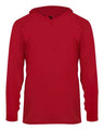 Badger Youth B-Core Long Sleeve Hooded T-Shirt