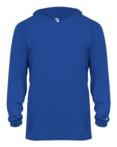 Badger Youth B-Core Long Sleeve Hooded T-Shirt