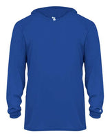 Badger Youth B-Core Long Sleeve Hooded T-Shirt