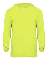Badger Youth B-Core Long Sleeve Hooded T-Shirt