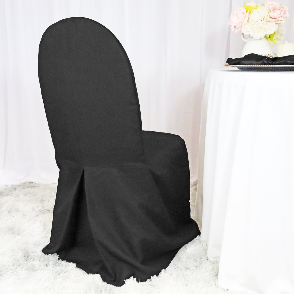Polyester Banquet Chair Cover Black