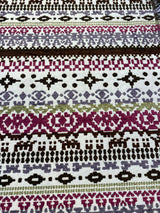 Razzmatazz Stripe Purple Chenille Tapestry Upholstery Fabric - Purple, Vertical Stripes, 56" Width (1 Yard)