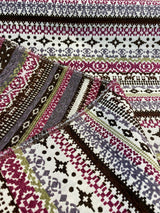 Razzmatazz Stripe Purple Chenille Tapestry Upholstery Fabric - Purple, Vertical Stripes, 56" Width (1 Yard)
