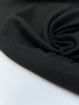 Italian Black Wool Tweed Coat Fabric