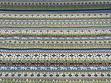 Razzmatazz Stripe Chenille Tapestry Upholstery Fabric - Green Blue Vertical Stripes, 56" Width (By The Yard)
