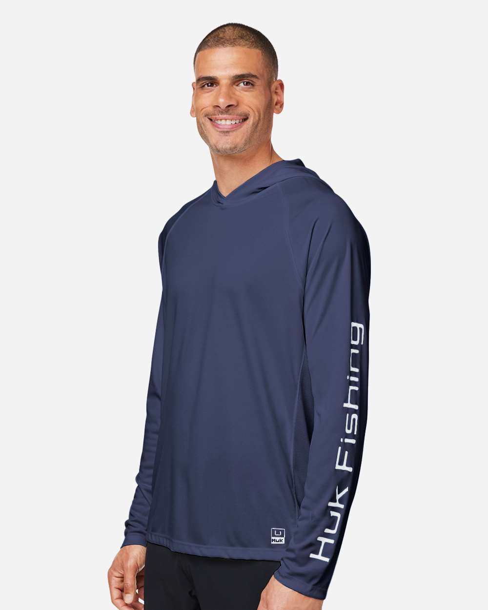 HUK® Mens LoPro Pursuit Long Sleeve Hooded T Shirt Quick Dry UPF 50