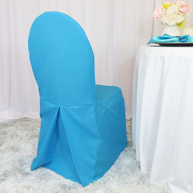 Polyester Banquet Chair Cover Turquoise