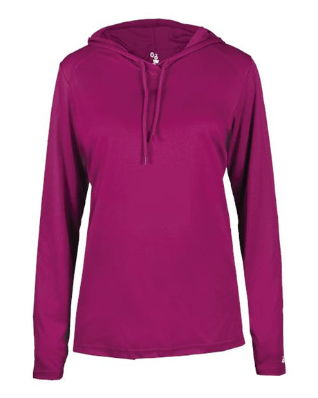 Badger Women's B-Core Long Sleeve Hooded T-Shirt