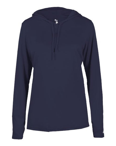 Badger Women's B-Core Long Sleeve Hooded T-Shirt