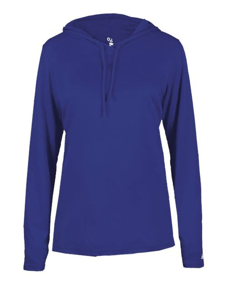 Badger Women's B-Core Long Sleeve Hooded T-Shirt