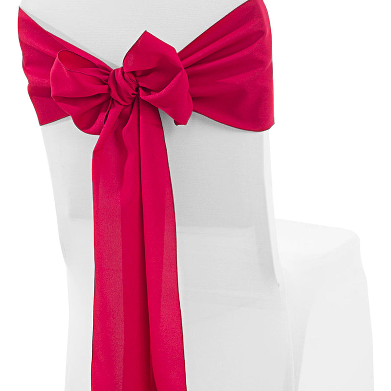 Polyester Chair Sash Sample 8x108 Apple Red