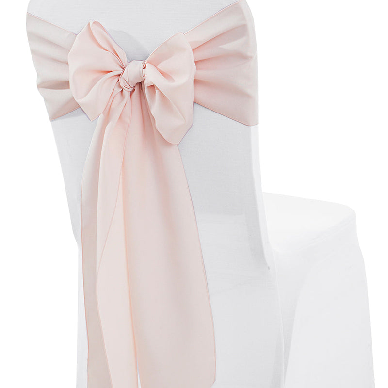 Polyester Chair Sash Sample 8x108 Blush Pink/Rose Gold