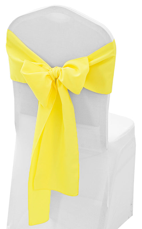 Polyester Chair Sash Sample 8x108 Canary Yellow