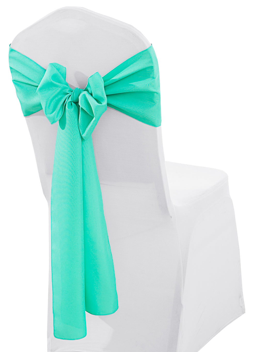 Polyester Chair Sash Sample 8x108 Tiff Blue/Aqua Blue