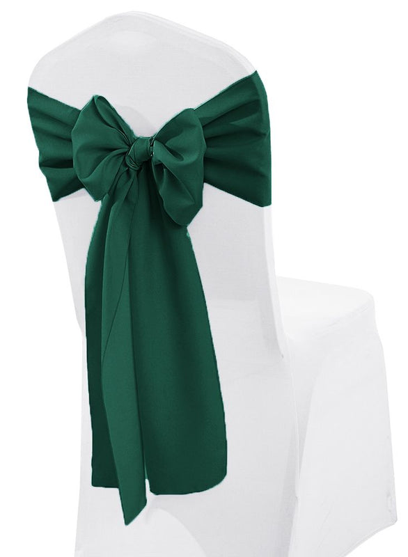 Polyester Chair Sash Sample 8x108 Hunter Green/Holly Green