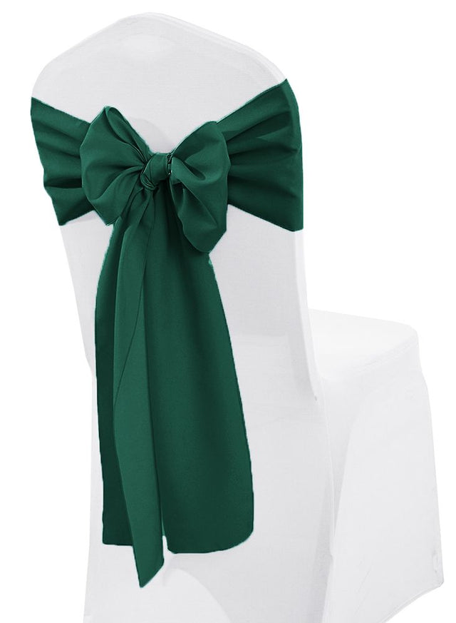 Polyester Chair Sash Sample 8x108 Hunter Green/Holly Green