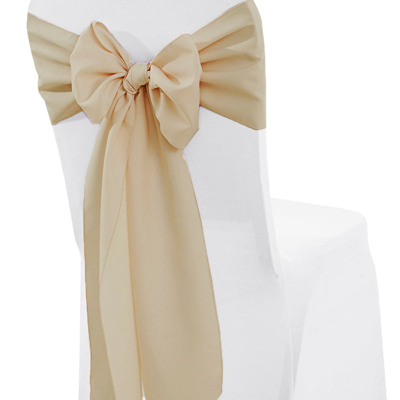 Polyester Chair Sash Sample 8x108 Champagne
