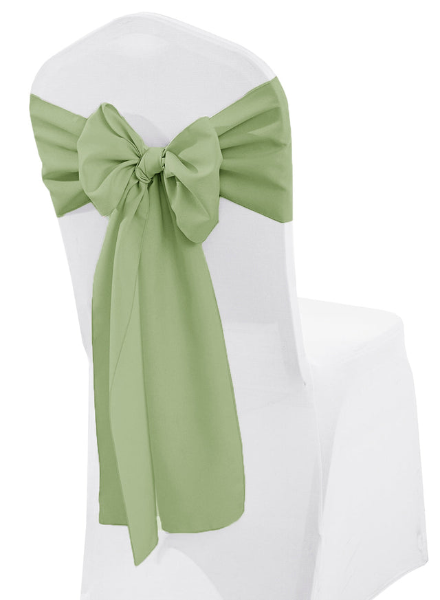 Polyester Chair Sashes Sage Green 8x108