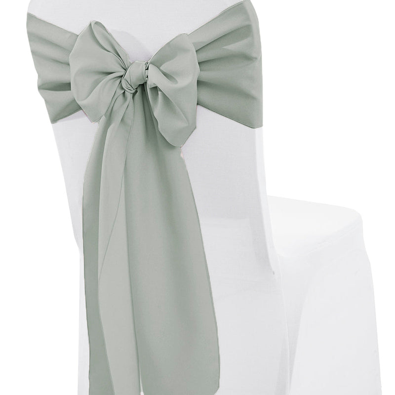 Polyester Chair Sash Sample 8x108 Silver