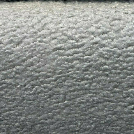 Italian Faux Sheepskin Boucle Upholstery Fabric - Silver, 60" Width (1 Yard)