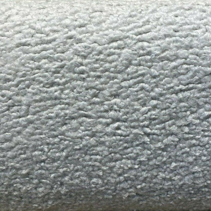 Italian Faux Sheepskin Boucle Upholstery Fabric - Silver, 60" Width (1 Yard)