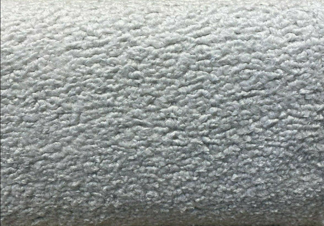 Italian Faux Sheepskin Boucle Upholstery Fabric - Silver, 60" Width (1 Yard)