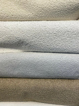 Italian Faux Sheepskin Boucle Upholstery Fabric - Silver, 60" Width (1 Yard)