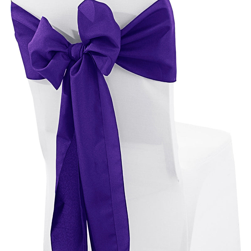 Polyester Chair Sash Sample 8x108 Regency Purple