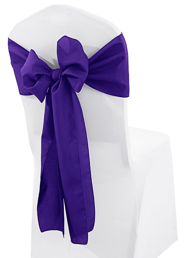 Polyester Chair Sash Sample 8x108 Regency Purple
