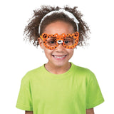 5" x 2 1/2" Kids Zoo Animal Character Foam Glasses - 12 Pc.