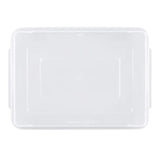 Quarter-Size Sheet Pan Cover 13¾" x 9¾" x 1" Clear Polypropylene Snap On Fit