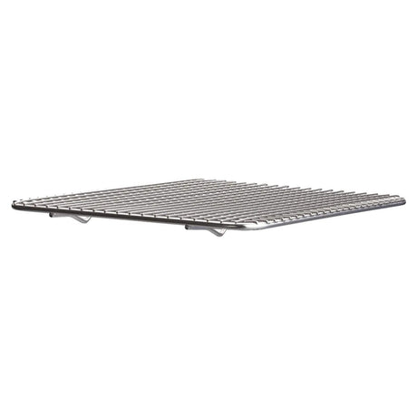 Small Stainless Rectangular Wire Pan Grate with Feet 8 x 10 Inches