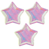 Iridescent Star Paper Dessert Plates Party Supplies - 8 Ct.