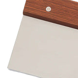 Dough Cutter &amp; Scraper 6" x 4" Stainless Steel Blade Wood Handle
