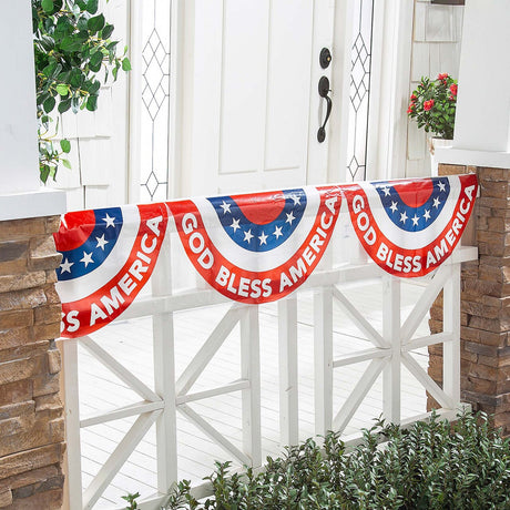 24 ft. x 12" Religious Patriotic God Bless America Plastic Bunting