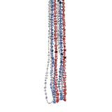 30" Bulk 48 Pieces Patriotic Religious "God Bless America" Beaded Necklaces