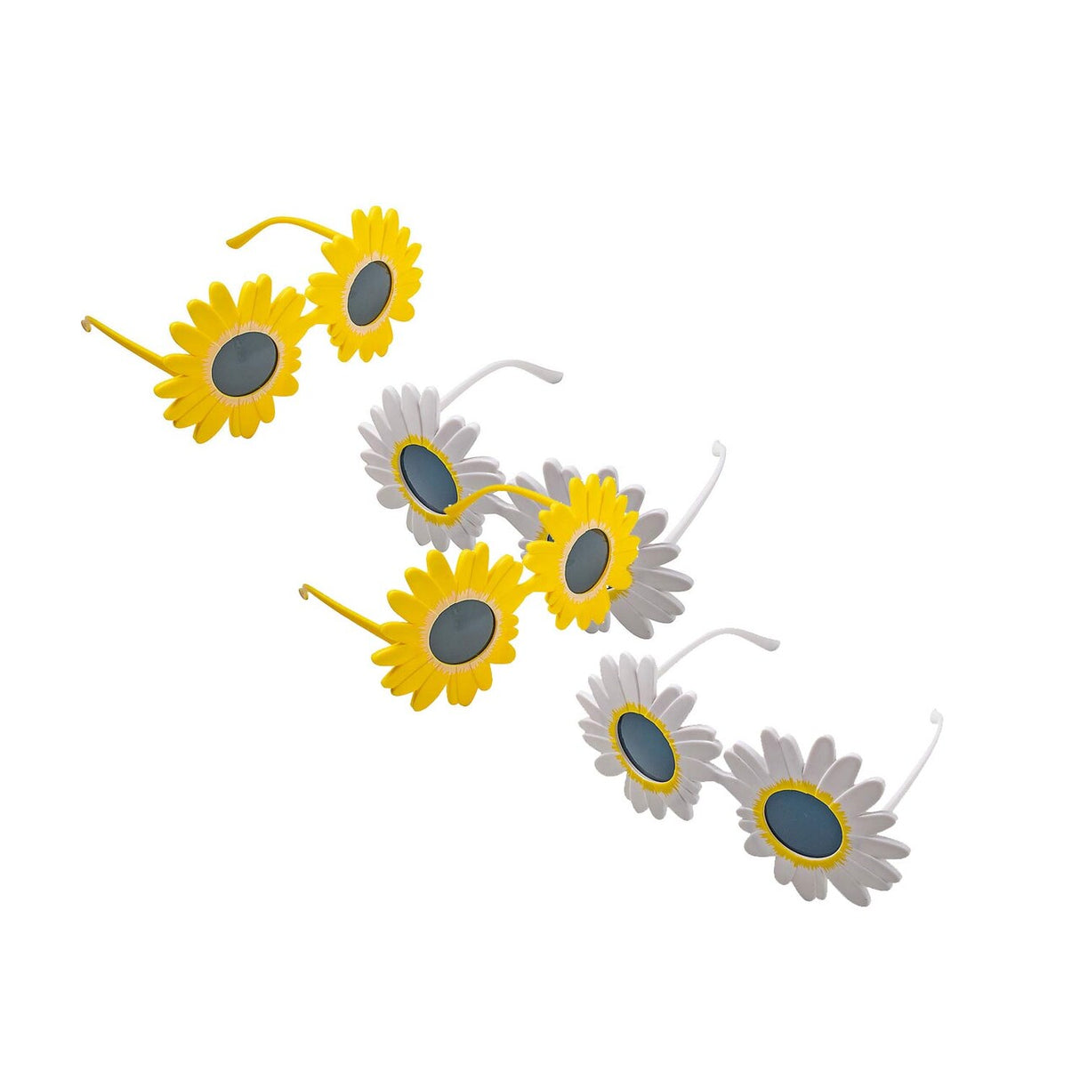 Sunflower & Daisy Sunglasses Set – Pack of 6