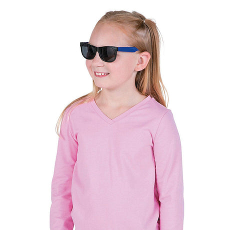 Kids Neon & Black Plastic Nomad Sunglasses – 5", 12 Pc