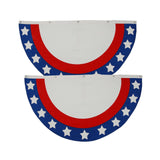 39" x 21" Patriotic Stars & Stripes Cotton Bunting