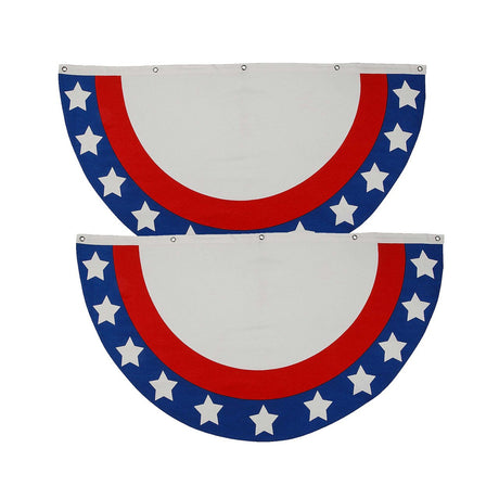 39" x 21" Patriotic Stars & Stripes Cotton Bunting