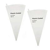 16 Inch Pastry Bag Cotton with Plastic Coating White