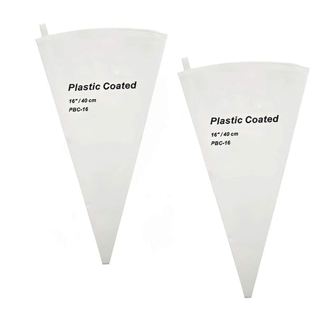 16 Inch Pastry Bag Cotton with Plastic Coating White